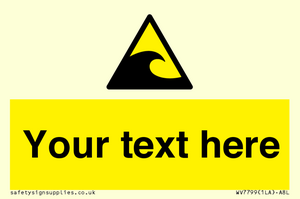 Custom warning tsunami hazard zone